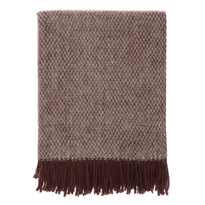 Sandstone wool throw 130x180 cm - Burgundy - Scandi Living